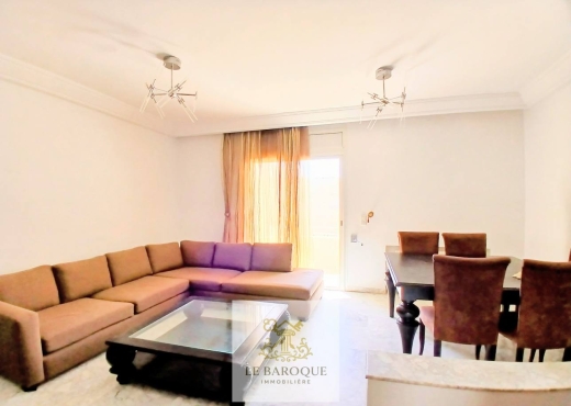 À louer un bel appartement s+2 meublé à la Route - Bien immobilier à {"id":23,"country_id":219,"name":"TUNIS","slug":"tunis"} - Agence Immobilière le baroque
